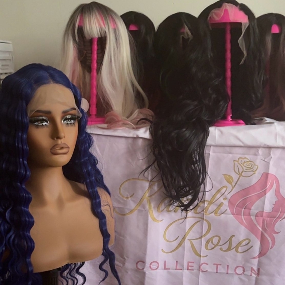 Deep Blue Wavy Wig